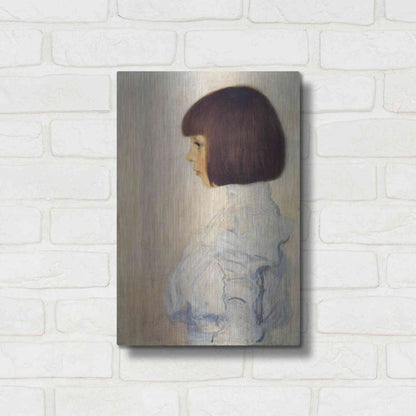 Luxe Metal Art 'Portrait of Helene' by Gustav Klimt, Metal Wall Art,12x16