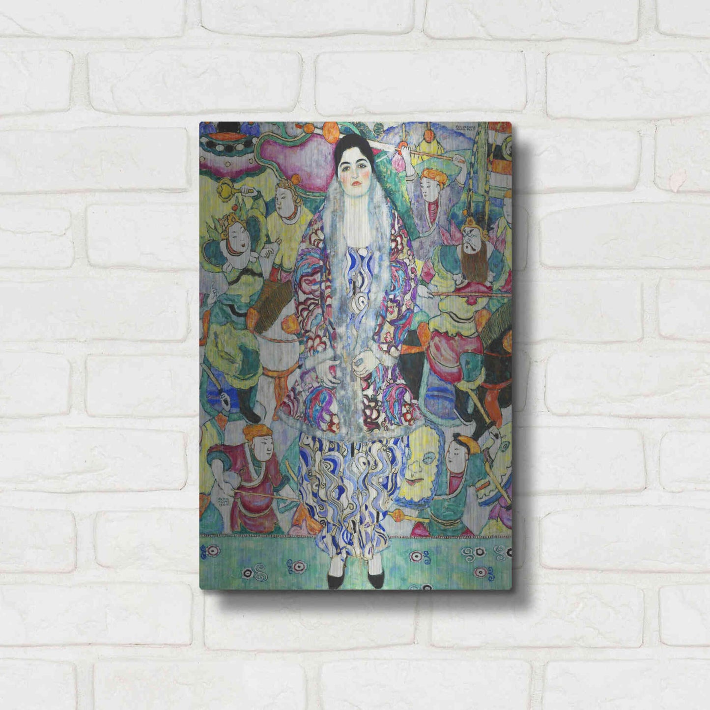 Luxe Metal Art 'Portrait of Friederike Maria Beer' by Gustav Klimt, Metal Wall Art,12x16