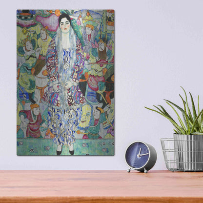 Luxe Metal Art 'Portrait of Friederike Maria Beer' by Gustav Klimt, Metal Wall Art,12x16