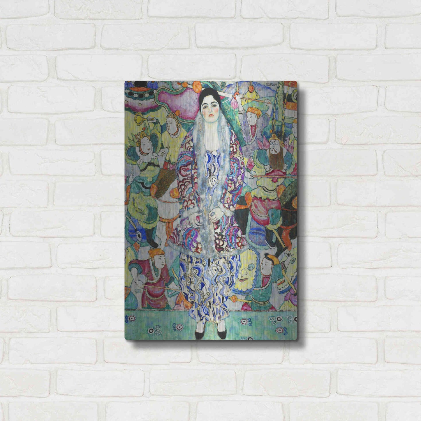 Luxe Metal Art 'Portrait of Friederike Maria Beer' by Gustav Klimt, Metal Wall Art,16x24