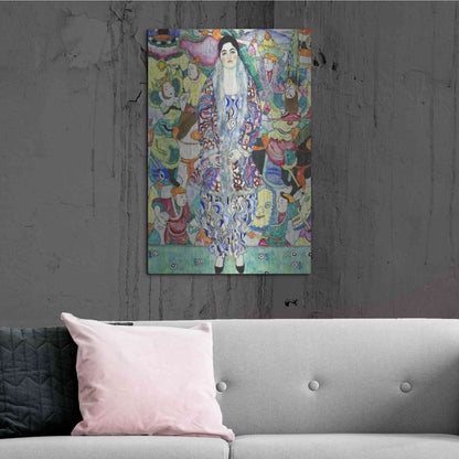 Luxe Metal Art 'Portrait of Friederike Maria Beer' by Gustav Klimt, Metal Wall Art,24x36