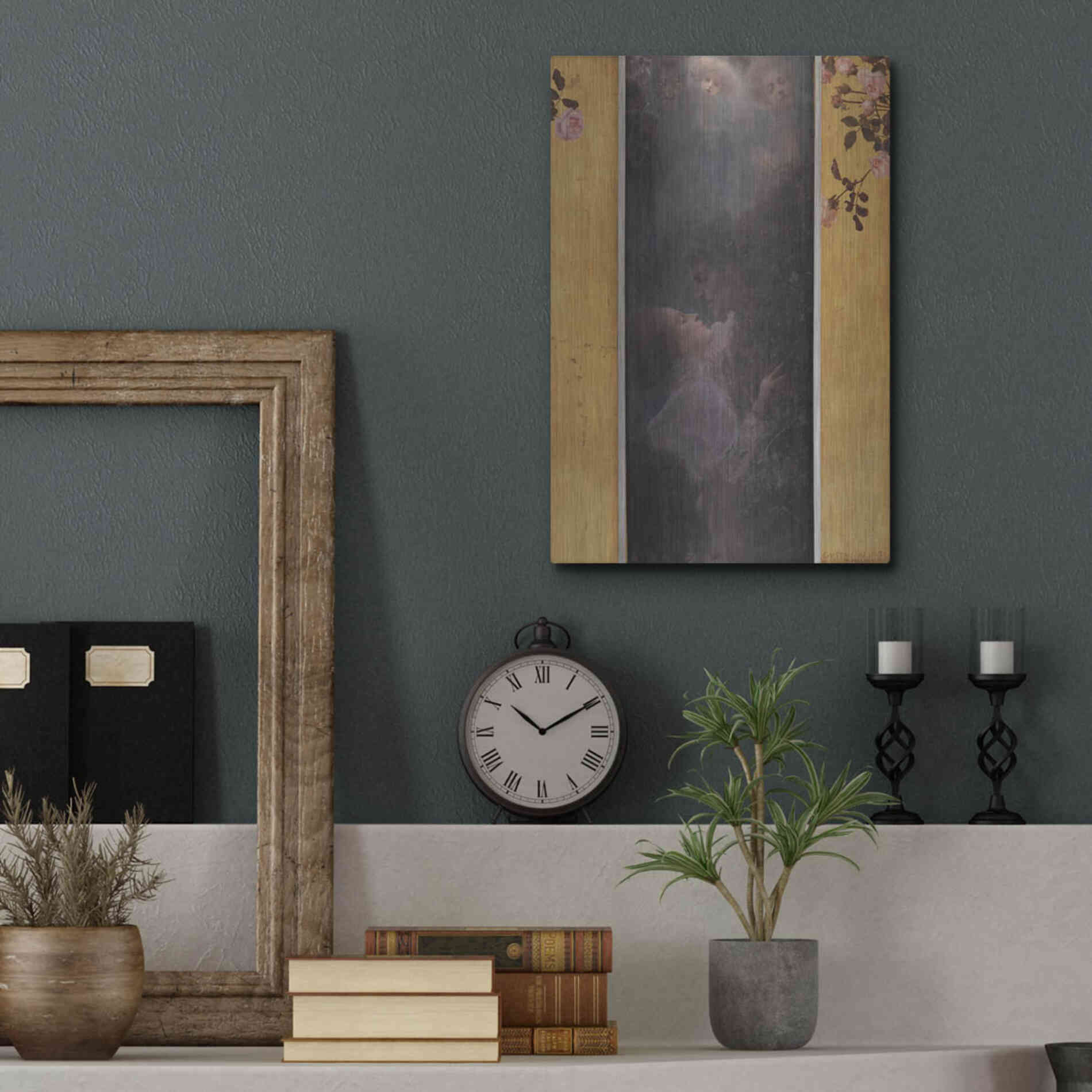 Luxe Metal Art 'Liebe copy' by Gustav Klimt, Metal Wall Art,12x16