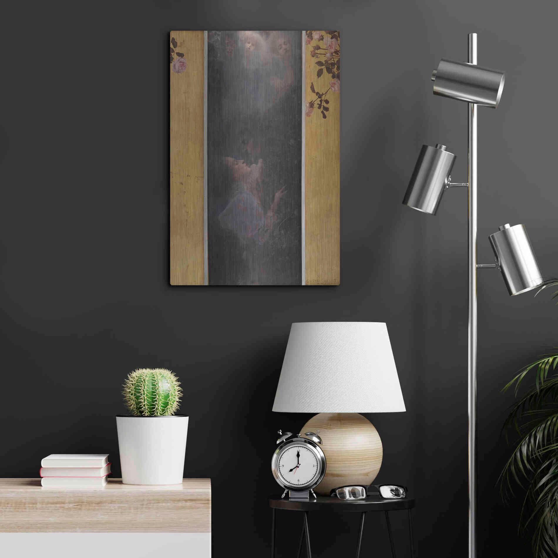 Luxe Metal Art 'Liebe copy' by Gustav Klimt, Metal Wall Art,16x24