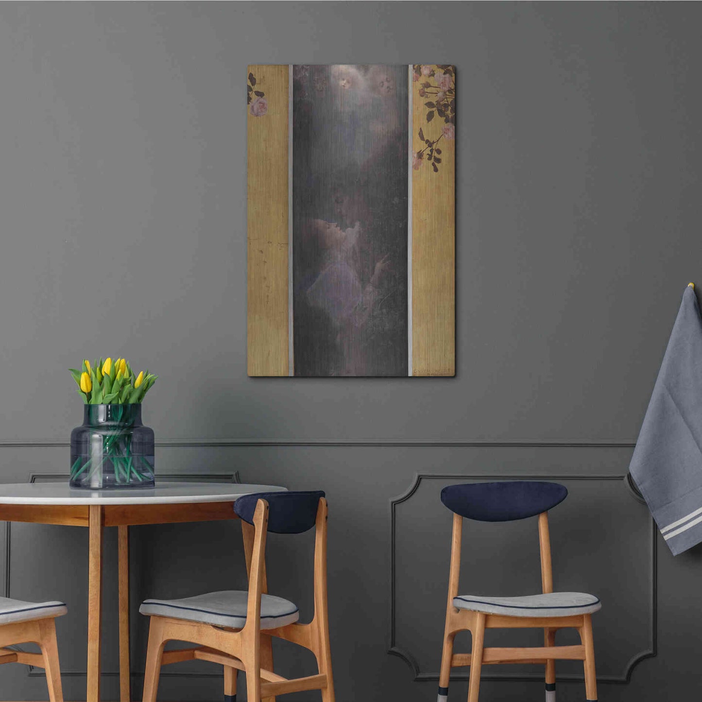 Luxe Metal Art 'Liebe copy' by Gustav Klimt, Metal Wall Art,24x36