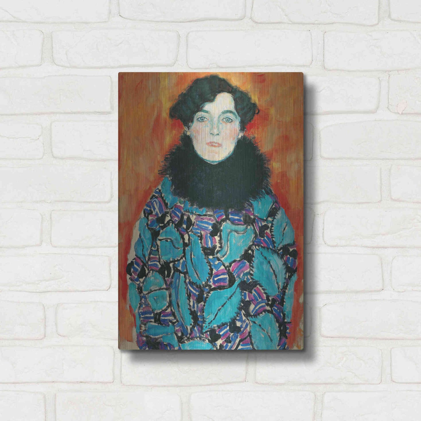 Luxe Metal Art 'Johanna Staude' by Gustav Klimt, Metal Wall Art,12x16