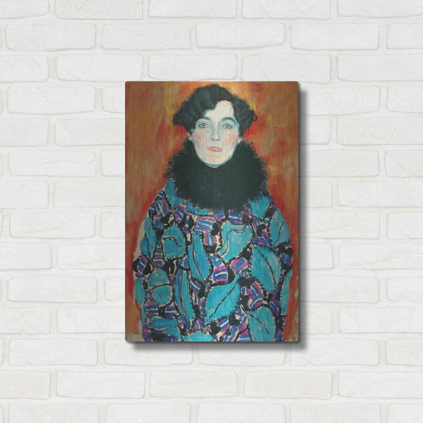 Luxe Metal Art 'Johanna Staude' by Gustav Klimt, Metal Wall Art,16x24