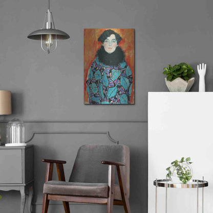 Luxe Metal Art 'Johanna Staude' by Gustav Klimt, Metal Wall Art,16x24
