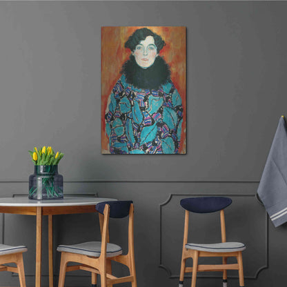 Luxe Metal Art 'Johanna Staude' by Gustav Klimt, Metal Wall Art,24x36