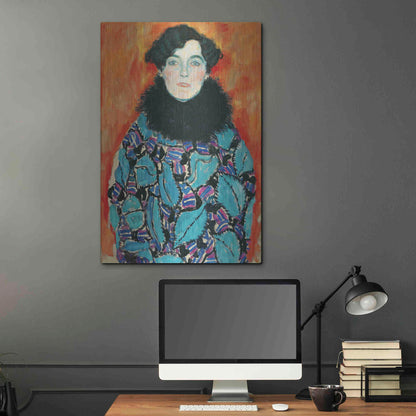 Luxe Metal Art 'Johanna Staude' by Gustav Klimt, Metal Wall Art,24x36