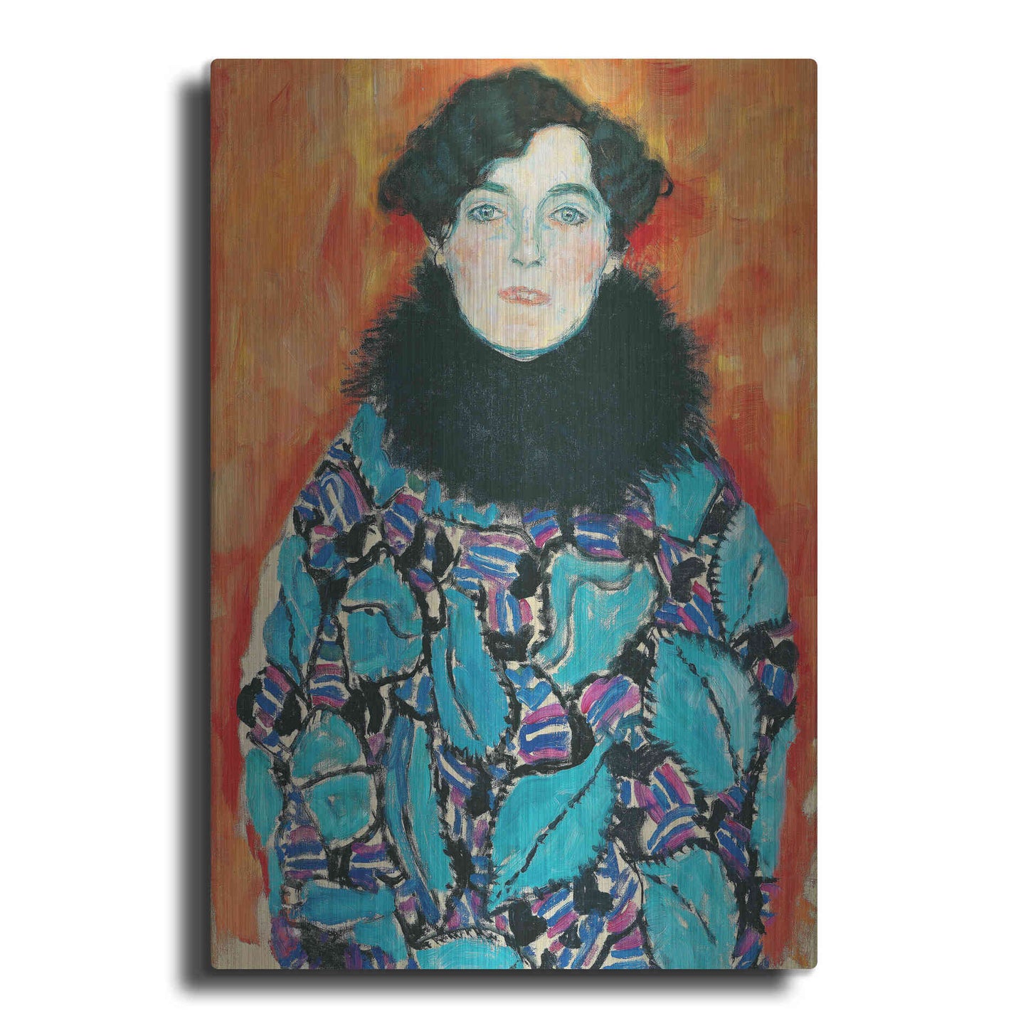 Luxe Metal Art 'Johanna Staude' by Gustav Klimt, Metal Wall Art