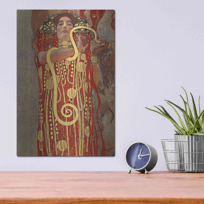 Luxe Metal Art 'Hygieia' by Gustav Klimt, Metal Wall Art,12x16