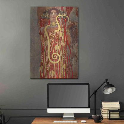 Luxe Metal Art 'Hygieia' by Gustav Klimt, Metal Wall Art,24x36