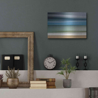 Luxe Metal Art 'Ocean Storm' by Katherine Gendreau, Metal Wall Art,16x12