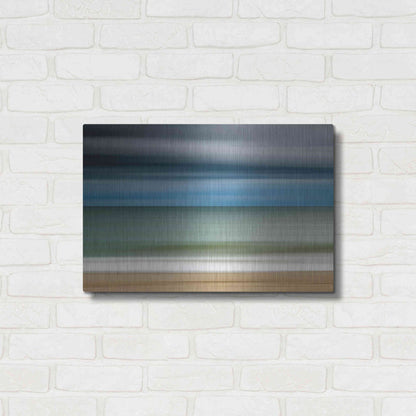 Luxe Metal Art 'Ocean Storm' by Katherine Gendreau, Metal Wall Art,24x16
