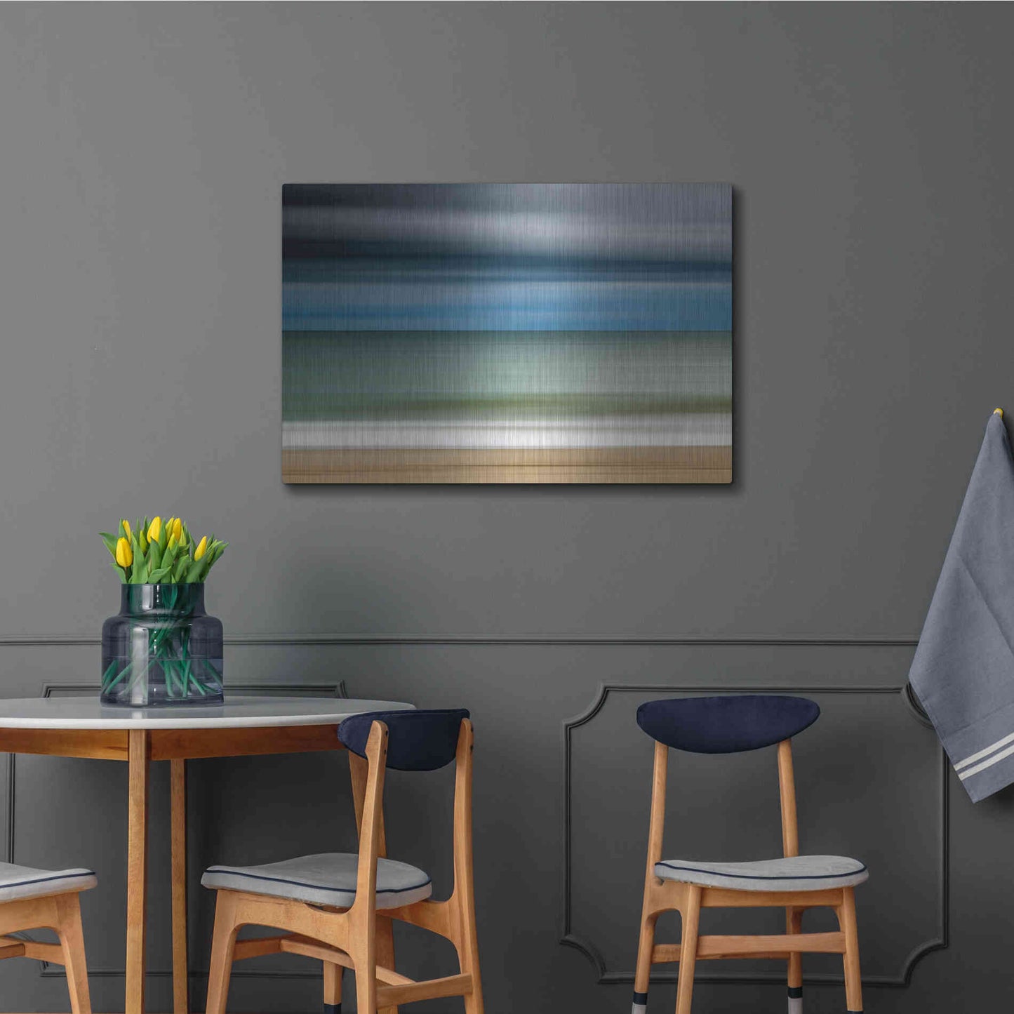 Luxe Metal Art 'Ocean Storm' by Katherine Gendreau, Metal Wall Art,36x24