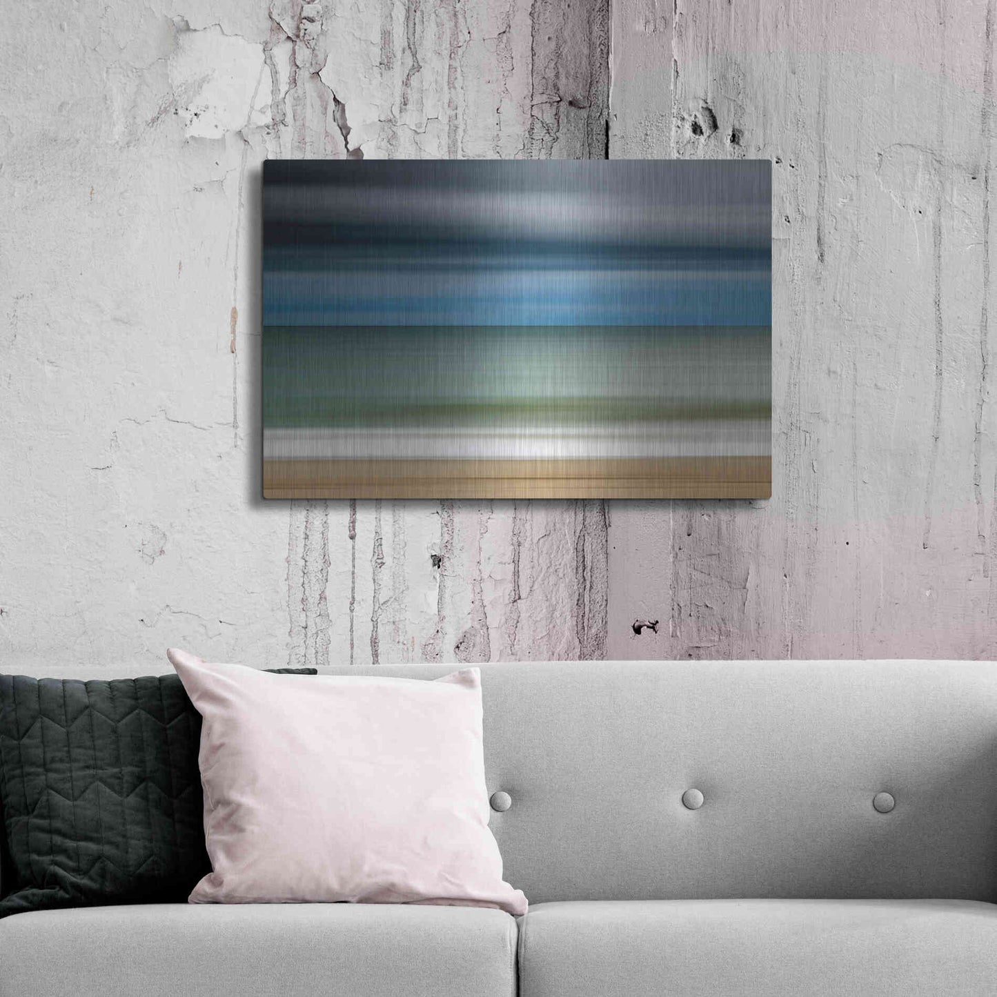 Luxe Metal Art 'Ocean Storm' by Katherine Gendreau, Metal Wall Art,36x24