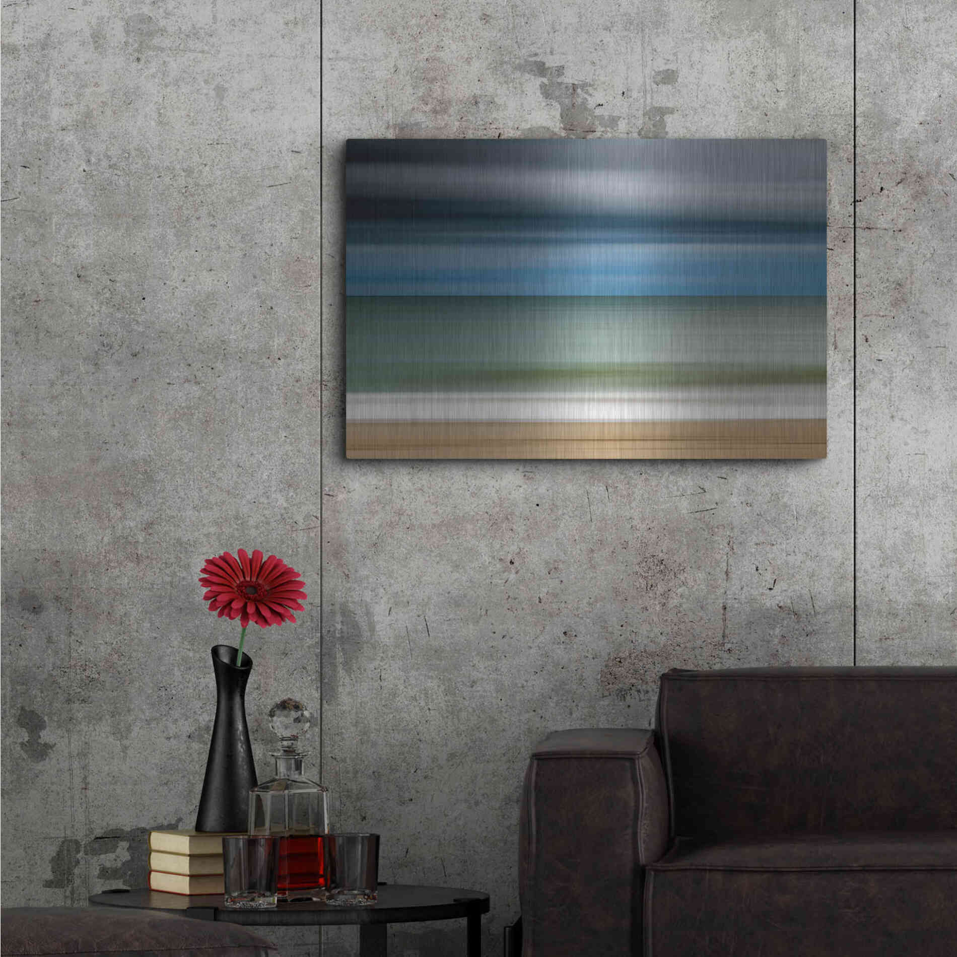 Luxe Metal Art 'Ocean Storm' by Katherine Gendreau, Metal Wall Art,36x24