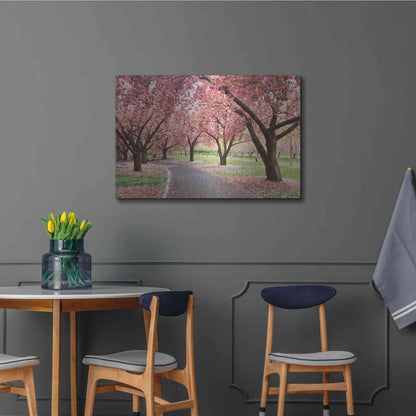 Luxe Metal Art 'Cherry Parade' by Katherine Gendreau, Metal Wall Art,36x24