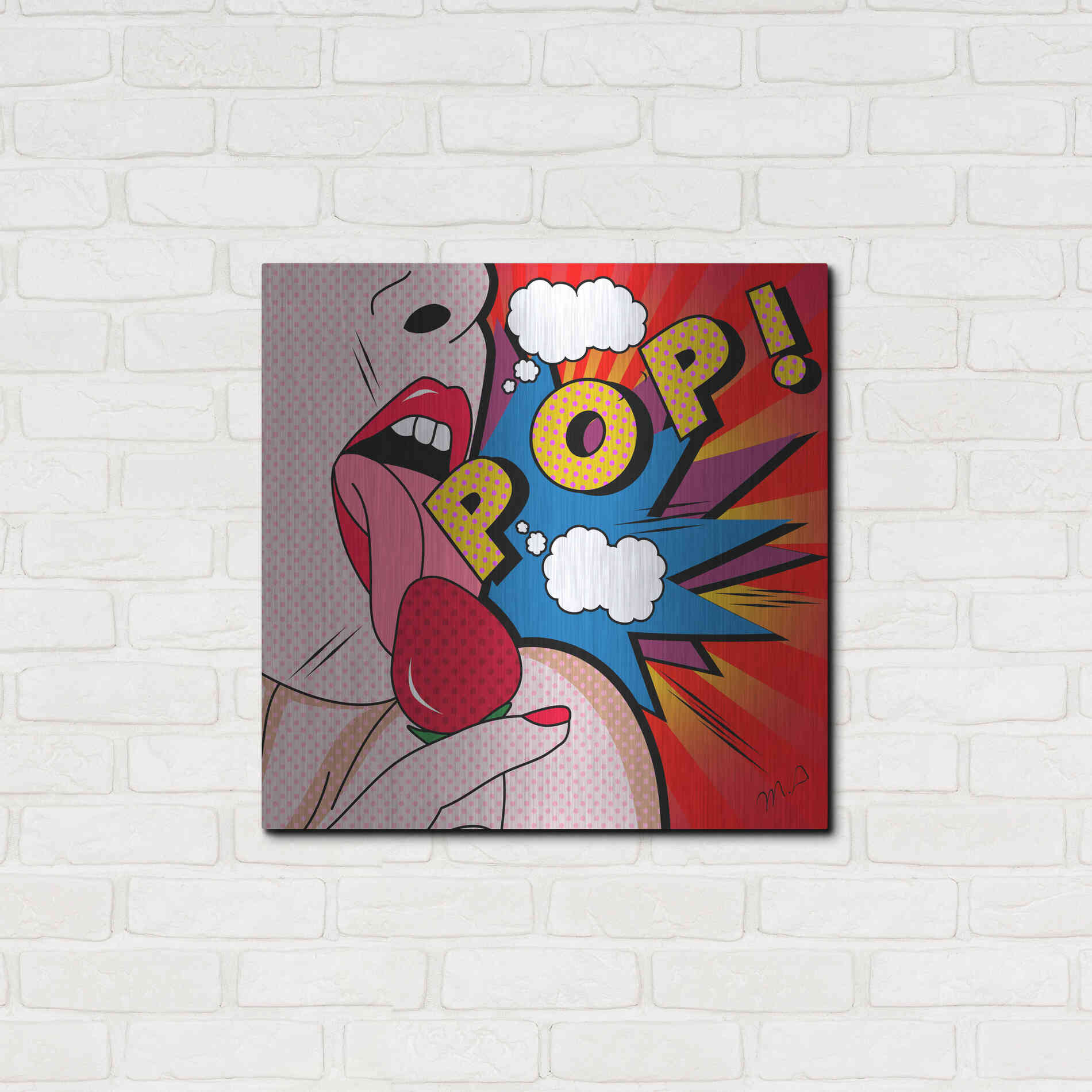 Luxe Metal Art 'Pop' by Mark Ashkenazi, Metal Wall Art,24x24