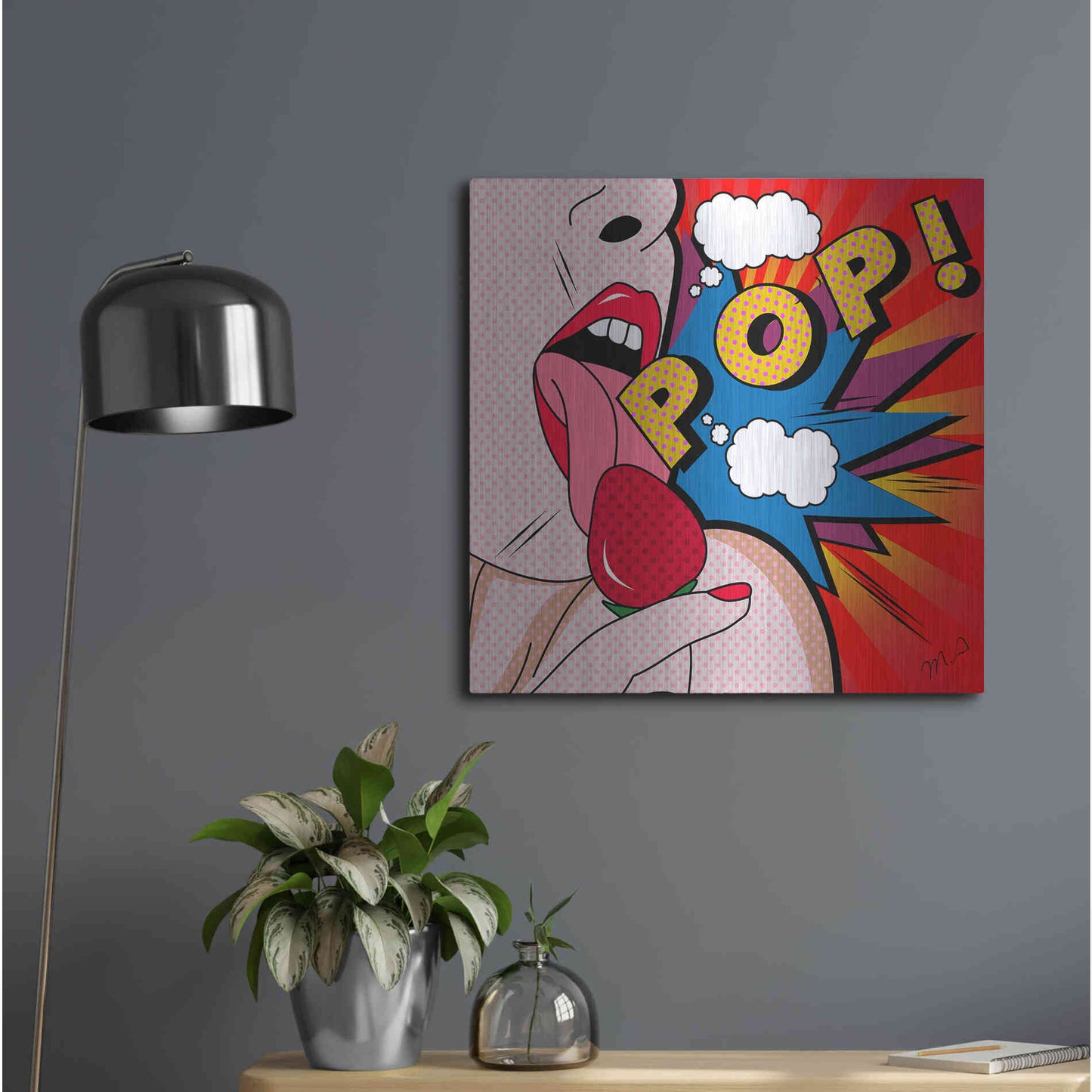 Luxe Metal Art 'Pop' by Mark Ashkenazi, Metal Wall Art,24x24