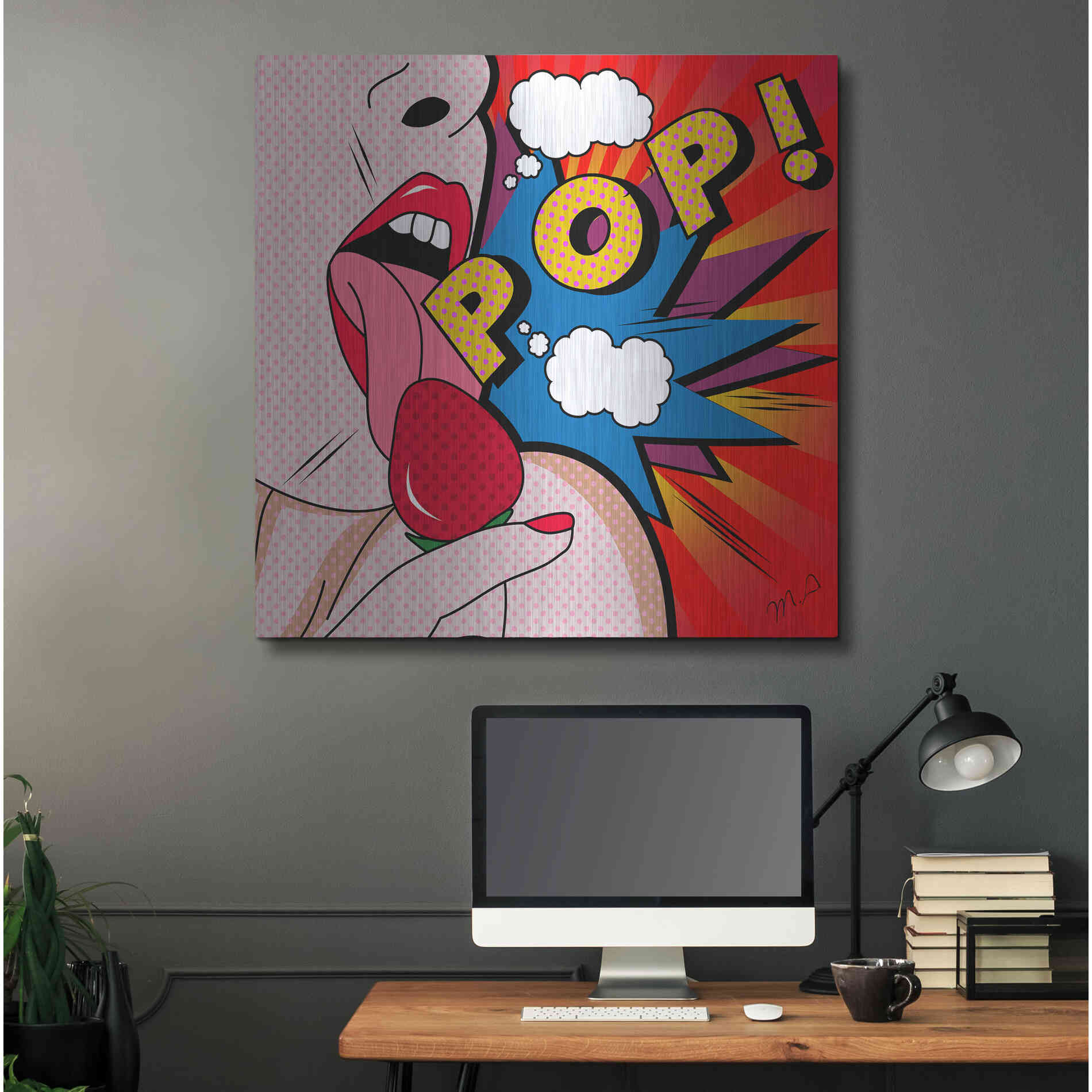 Luxe Metal Art 'Pop' by Mark Ashkenazi, Metal Wall Art,36x36