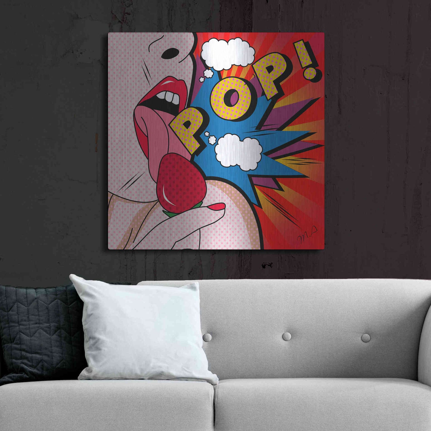 Luxe Metal Art 'Pop' by Mark Ashkenazi, Metal Wall Art,36x36