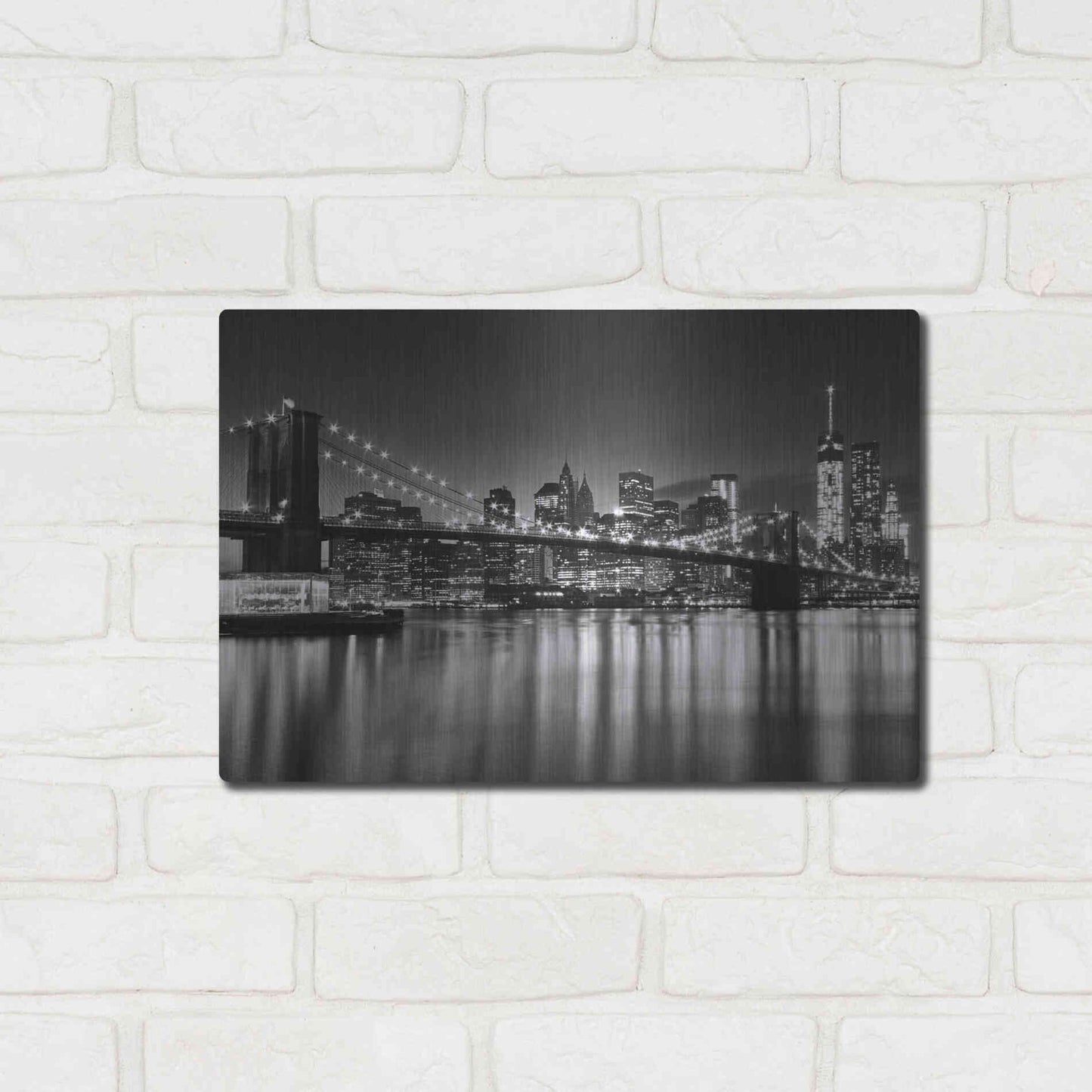 Luxe Metal Art 'Silver City Crop' by Katherine Gendreau, Metal Wall Art,16x12