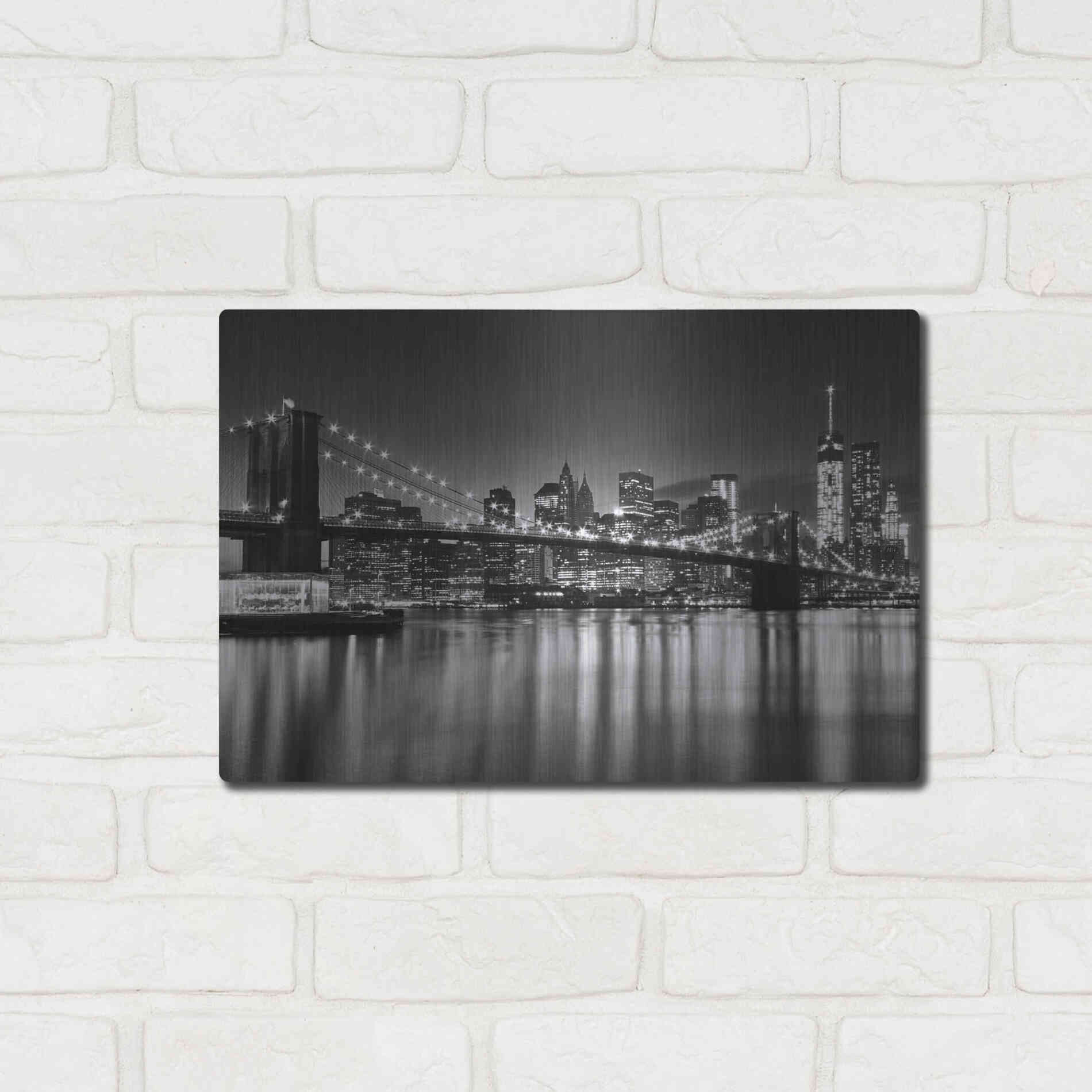 Luxe Metal Art 'Silver City Crop' by Katherine Gendreau, Metal Wall Art,16x12