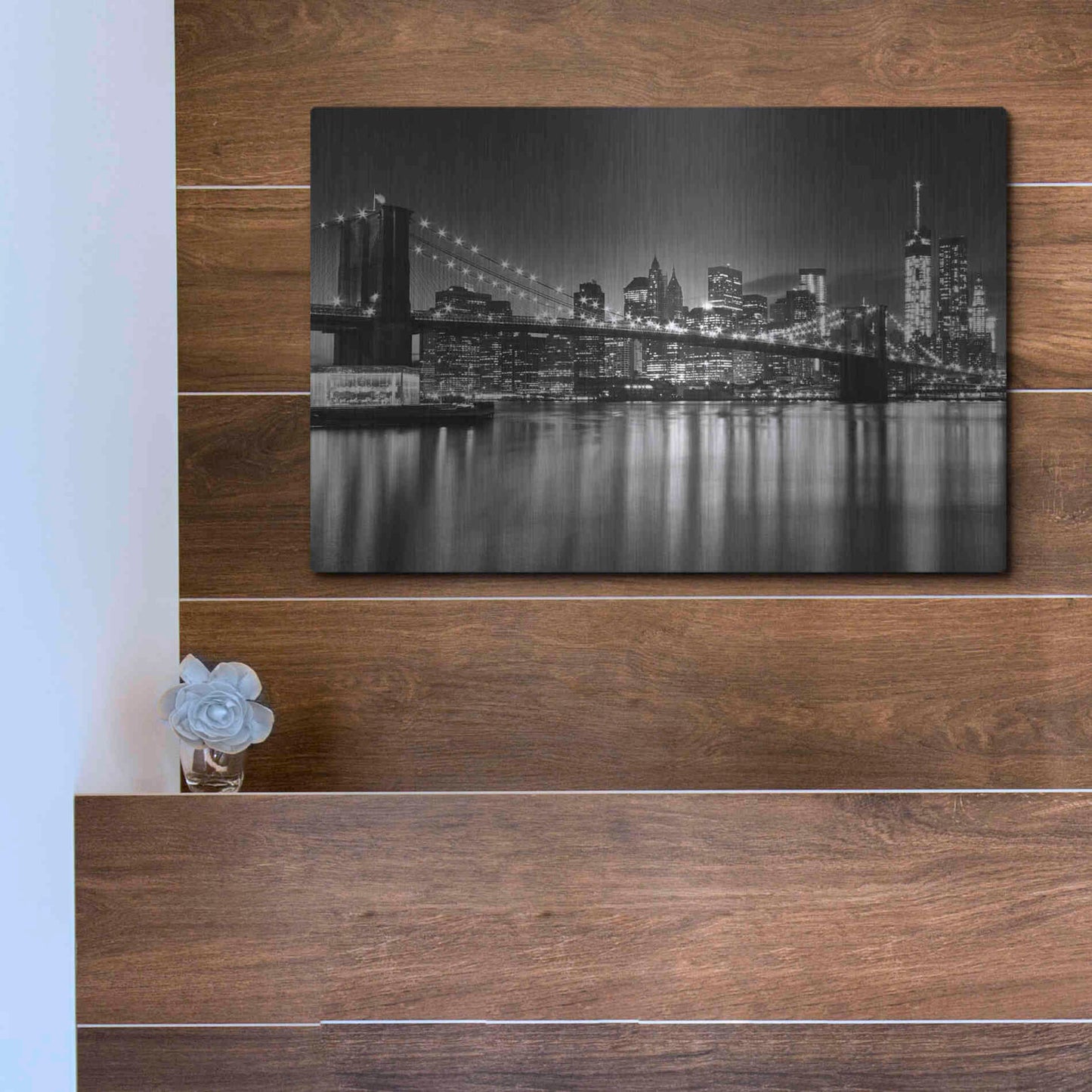 Luxe Metal Art 'Silver City Crop' by Katherine Gendreau, Metal Wall Art,16x12