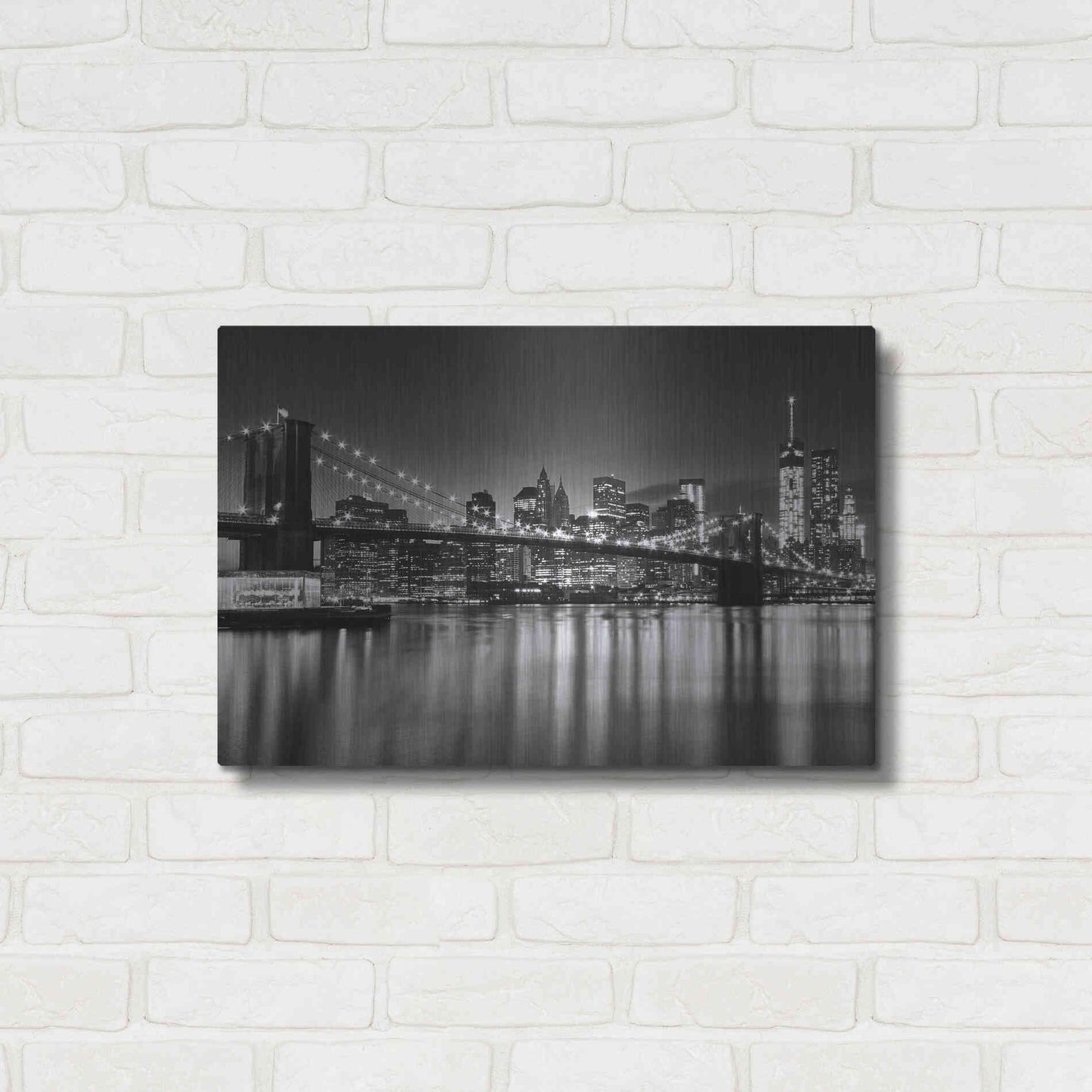 Luxe Metal Art 'Silver City Crop' by Katherine Gendreau, Metal Wall Art,24x16