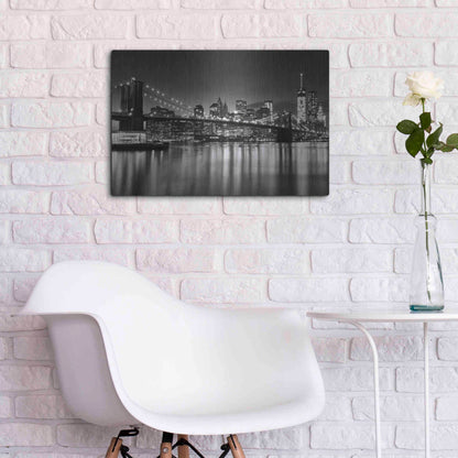 Luxe Metal Art 'Silver City Crop' by Katherine Gendreau, Metal Wall Art,24x16