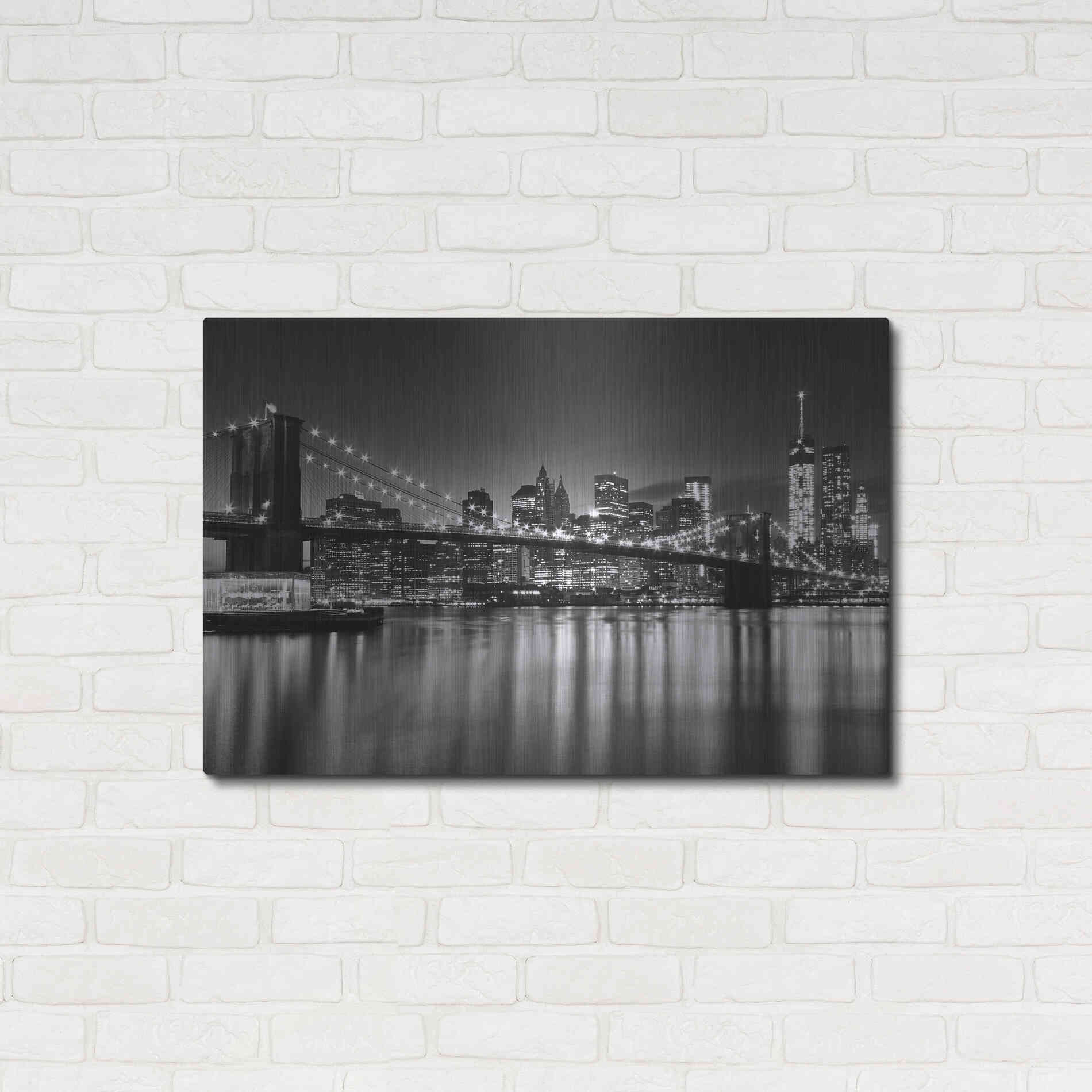 Luxe Metal Art 'Silver City Crop' by Katherine Gendreau, Metal Wall Art,36x24