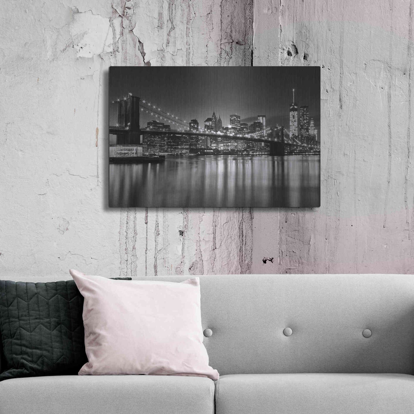 Luxe Metal Art 'Silver City Crop' by Katherine Gendreau, Metal Wall Art,36x24