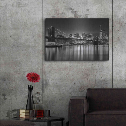 Luxe Metal Art 'Silver City Crop' by Katherine Gendreau, Metal Wall Art,36x24