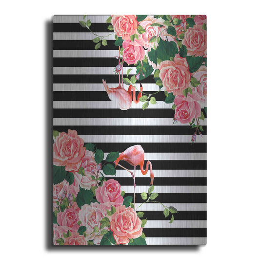 Luxe Metal Art 'Flamingo Tropical' by Mark Ashkenazi, Metal Wall Art