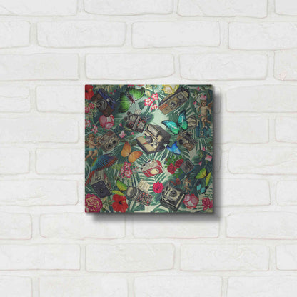 Luxe Metal Art 'Tropic Fun Vintage 2' by Mark Ashkenazi, Metal Wall Art,12x12