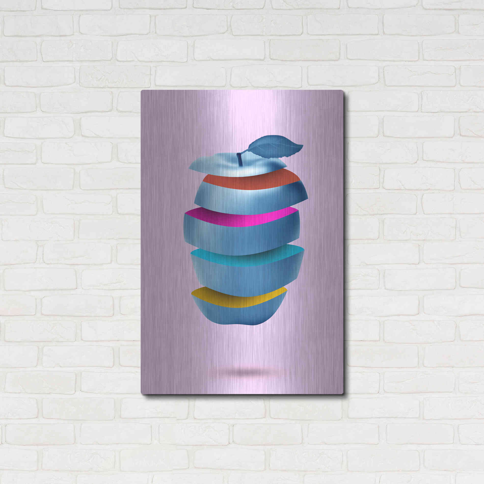 Luxe Metal Art 'Appele' by Mark Ashkenazi, Metal Wall Art,24x36