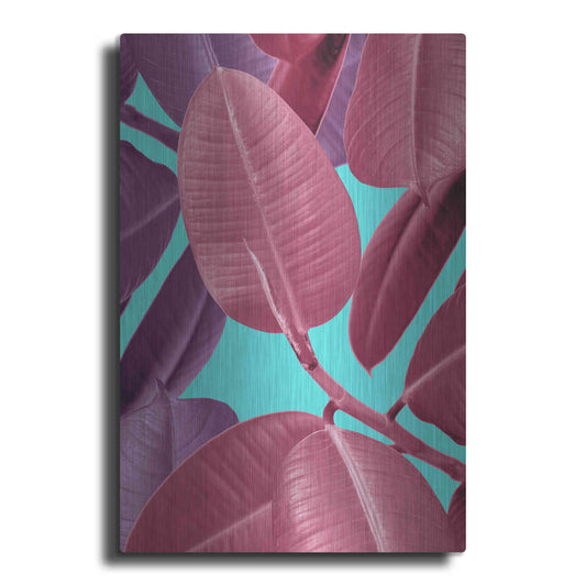 Luxe Metal Art 'Ficus Elastica 4' by Mark Ashkenazi, Metal Wall Art