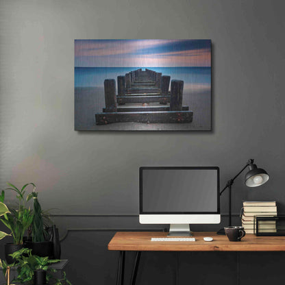 Luxe Metal Art 'Coney Island Pier' by Katherine Gendreau, Metal Wall Art,36x24