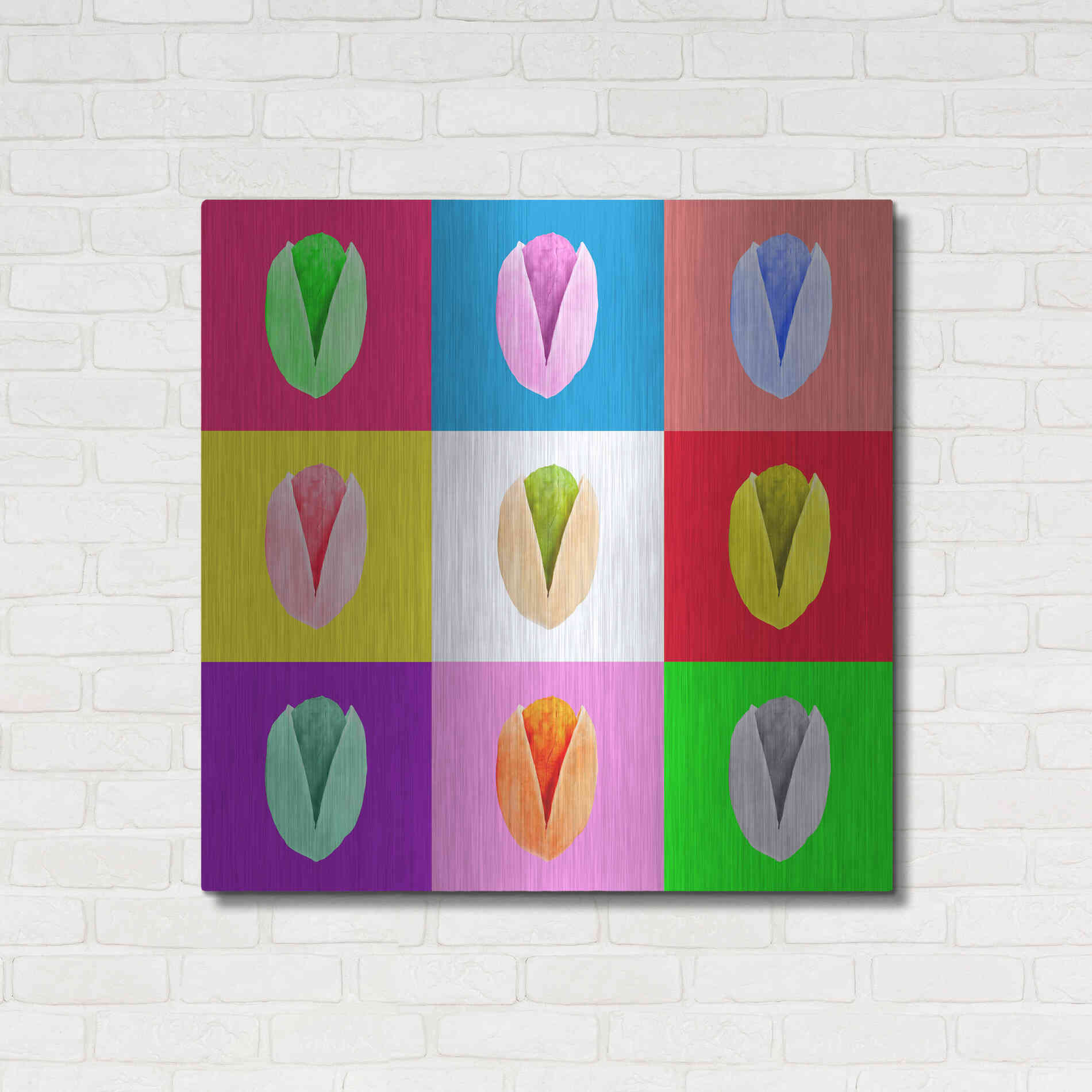 Luxe Metal Art 'Pistachio' by Mark Ashkenazi, Metal Wall Art,36x36