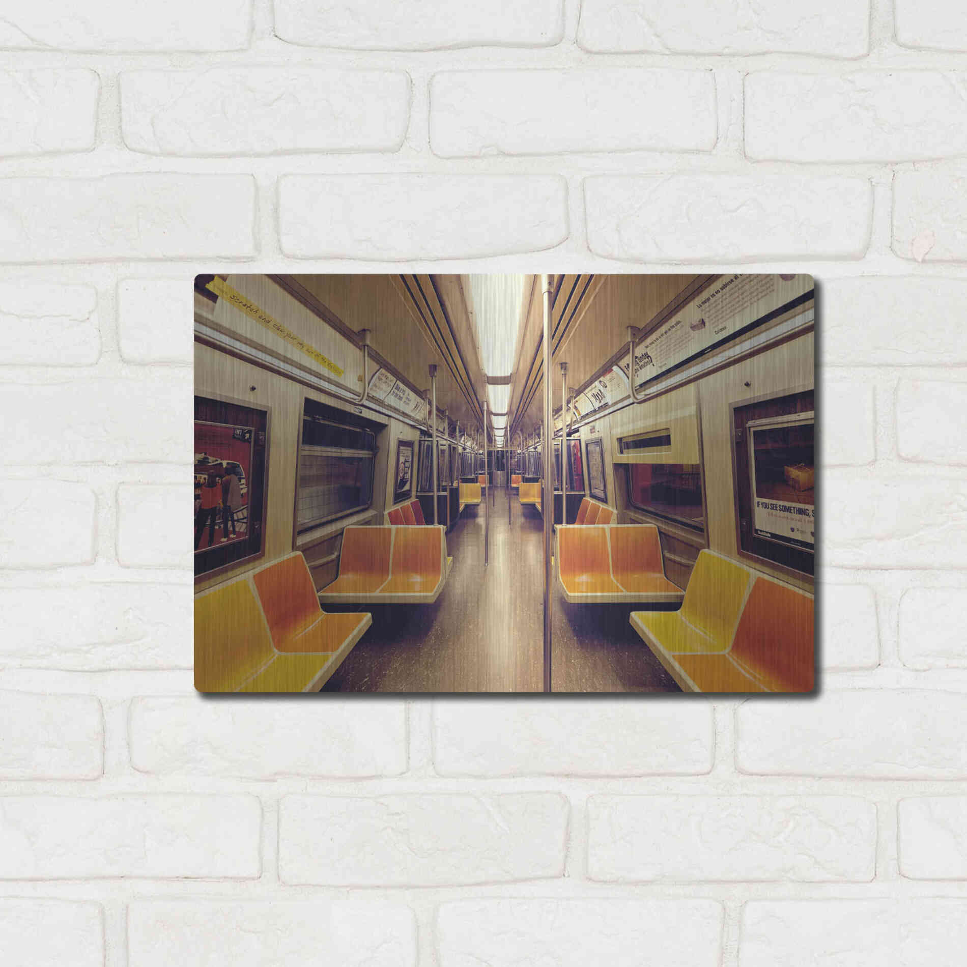 Luxe Metal Art 'Soul Train' by Katherine Gendreau, Metal Wall Art,16x12