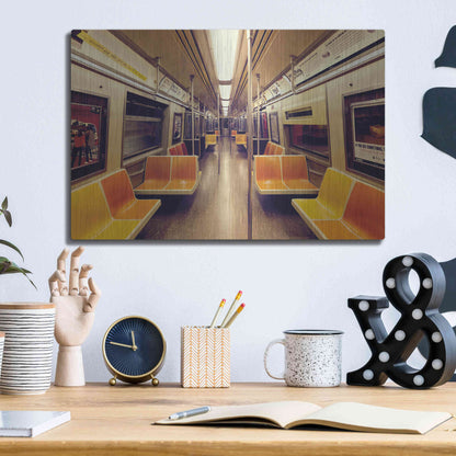 Luxe Metal Art 'Soul Train' by Katherine Gendreau, Metal Wall Art,16x12