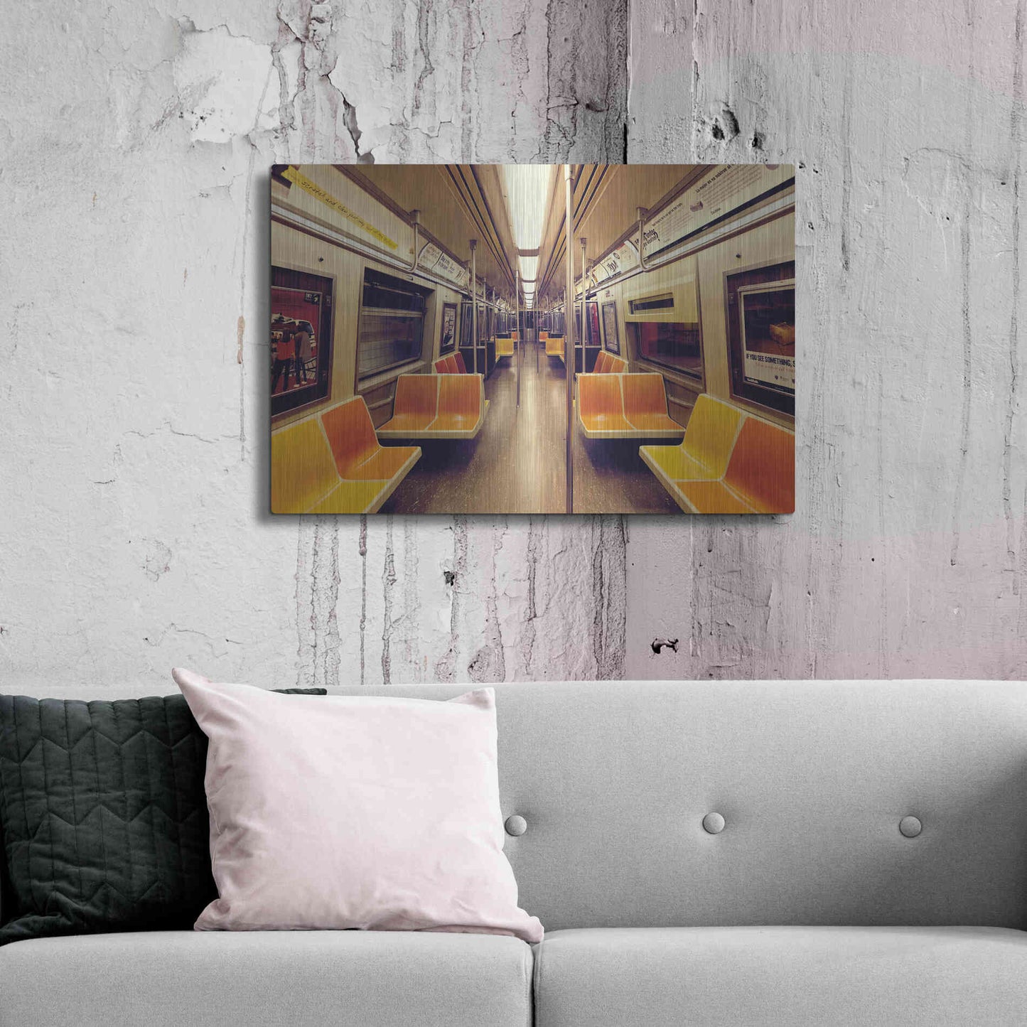 Luxe Metal Art 'Soul Train' by Katherine Gendreau, Metal Wall Art,36x24