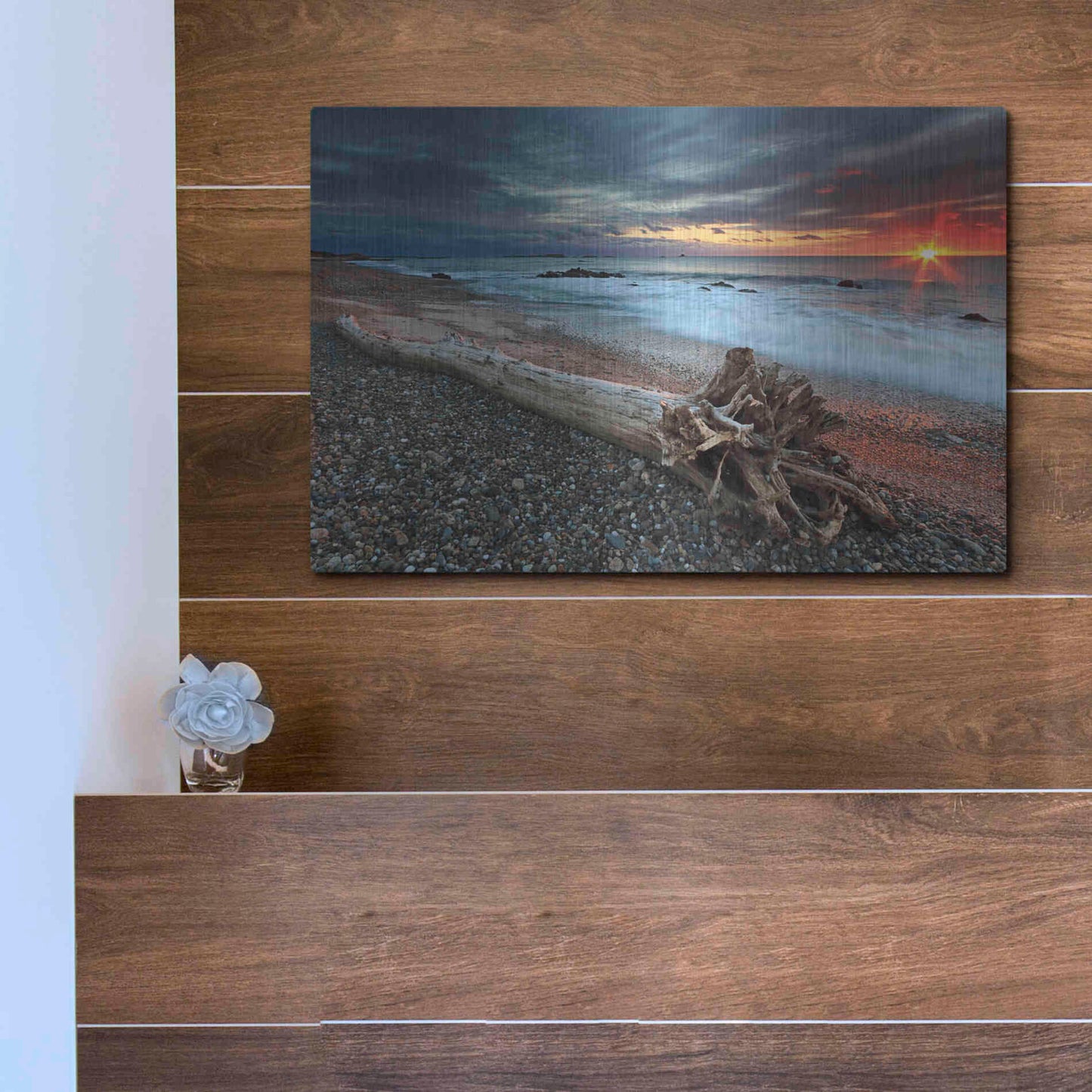 Luxe Metal Art 'Sakonnet Driftwood' by Katherine Gendreau, Metal Wall Art,16x12