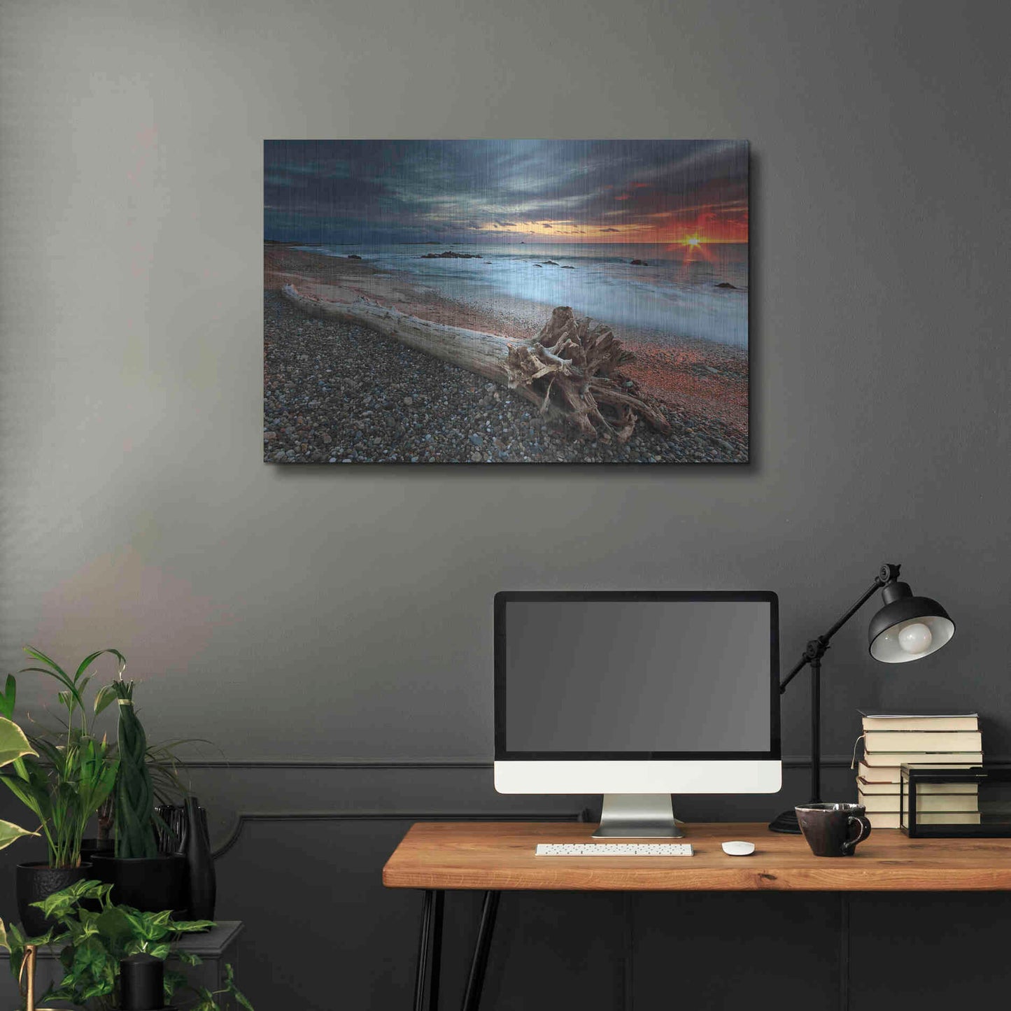 Luxe Metal Art 'Sakonnet Driftwood' by Katherine Gendreau, Metal Wall Art,36x24