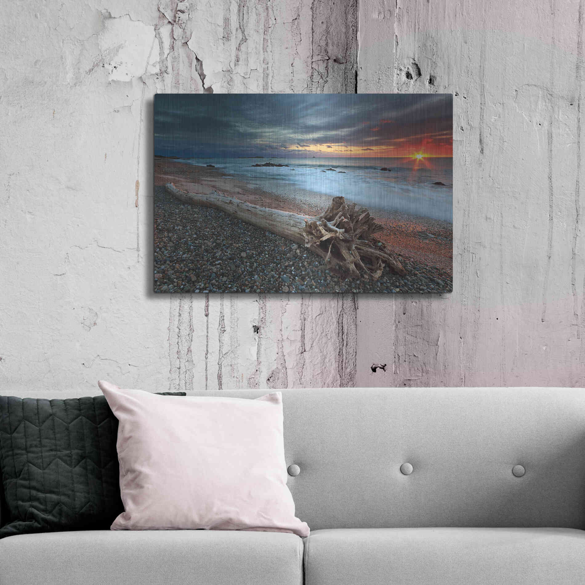 Luxe Metal Art 'Sakonnet Driftwood' by Katherine Gendreau, Metal Wall Art,36x24