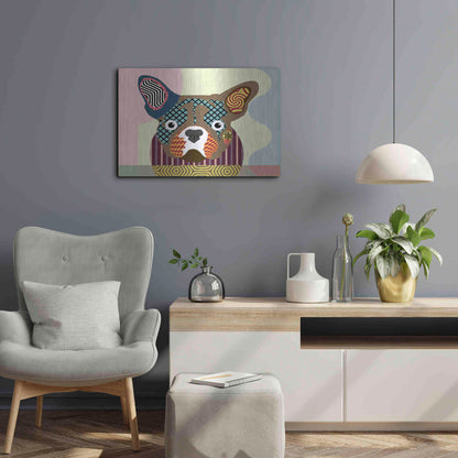 Luxe Metal Art 'French Bulldog' by Lanre Adefioyue, Metal Wall Art,24x16