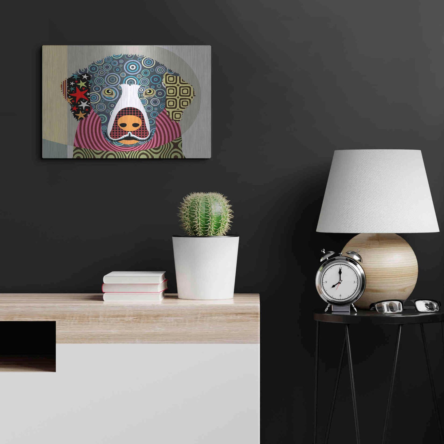 Luxe Metal Art 'Golden Retriever' by Lanre Adefioyue, Metal Wall Art,24x16