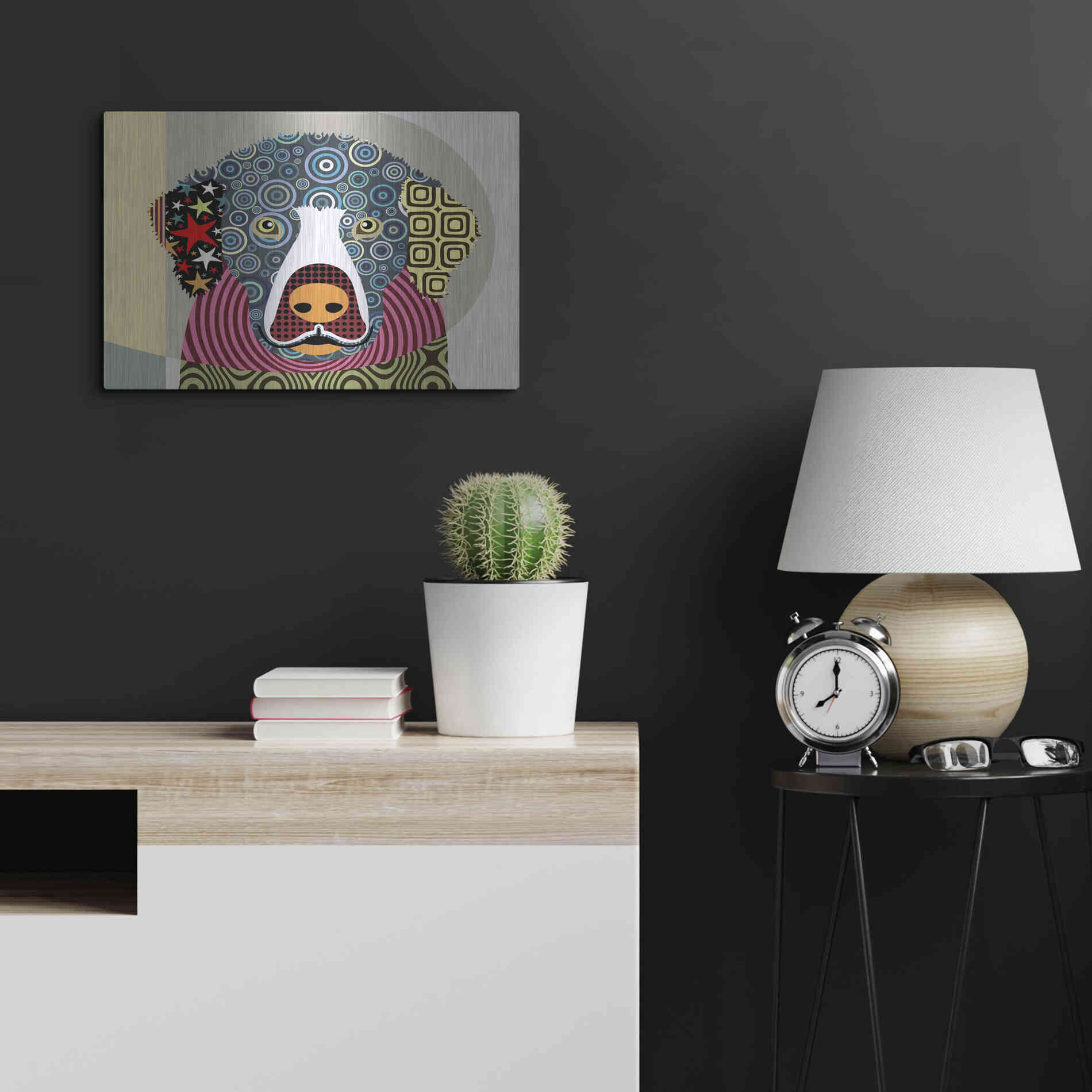 Luxe Metal Art 'Golden Retriever' by Lanre Adefioyue, Metal Wall Art,24x16