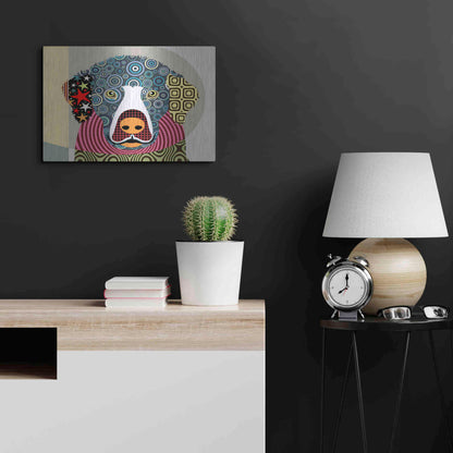 Luxe Metal Art 'Golden Retriever' by Lanre Adefioyue, Metal Wall Art,24x16